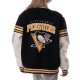 Pittsburgh Penguins Drop Shoulder Varsity Wool/Leather Jacket