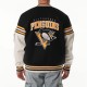 Pittsburgh Penguins Drop Shoulder Varsity Wool/Leather Jacket Pittsburgh Penguins Drop Shoulder Varsity Wool/Leather Jacket