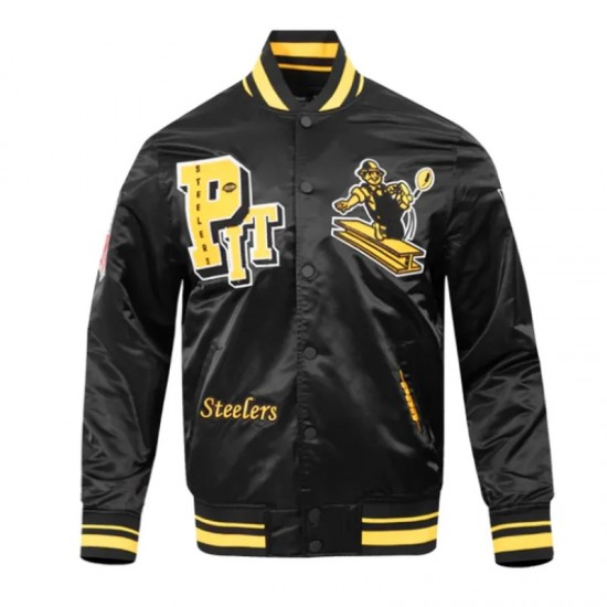 Pittsburgh Steelers Best of Classic Rib Satin Jacket Pittsburgh Steelers Best of Classic Rib Satin Jacket