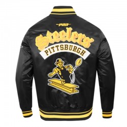 Pittsburgh Steelers Best of Classic Rib Satin Jacket Pittsburgh Steelers Best of Classic Rib Satin Jacket