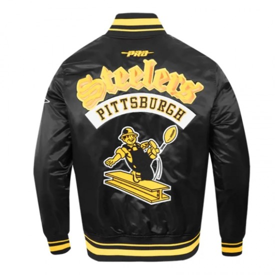 Pittsburgh Steelers Best of Classic Rib Satin Jacket Pittsburgh Steelers Best of Classic Rib Satin Jacket