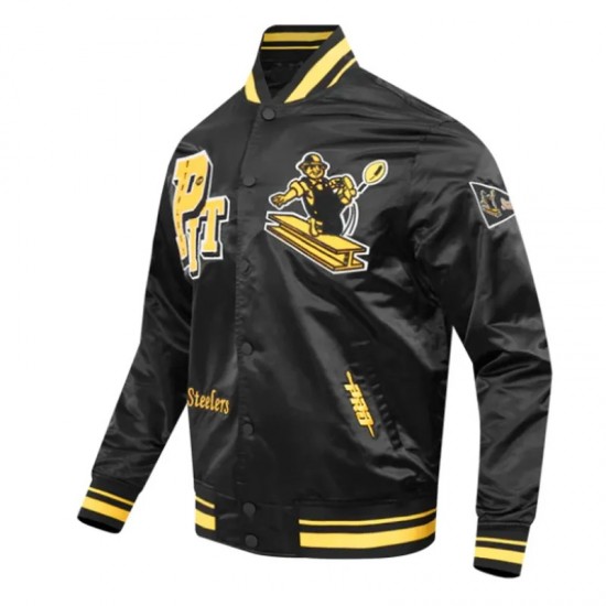 Pittsburgh Steelers Best of Classic Rib Satin Jacket Pittsburgh Steelers Best of Classic Rib Satin Jacket