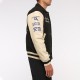 Pittsburgh Steelers Black and Eggshell Varsity Bomber Jacket