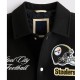 Pittsburgh Steelers Black and Eggshell Varsity Bomber Jacket Pittsburgh Steelers Black and Eggshell Varsity Bomber Jacket