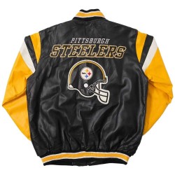 Pittsburgh Steelers Black and Yellow Leather Jacket Pittsburgh Steelers Black and Yellow Leather Jacket