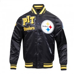 Pittsburgh Steelers Mashup Classic Rib Satin Jacket Pittsburgh Steelers Mashup Classic Rib Satin Jacket