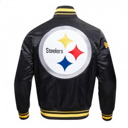 Pittsburgh Steelers Mashup Classic Rib Satin Jacket Pittsburgh Steelers Mashup Classic Rib Satin Jacket