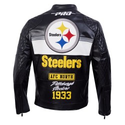 Pittsburgh Steelers Men's Moto Jacket Pittsburgh Steelers Men's Moto Jacket