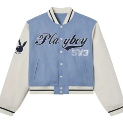 Playboy Blue Letterman Jacket