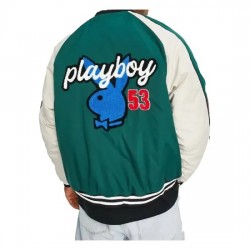 Playboy Varsity Green Jacket Playboy Varsity Green Jacket