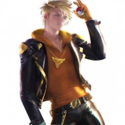 Pokemon Go Team Spark Black Leather Jacket