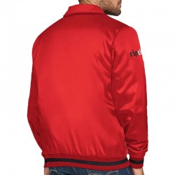 Portland Trail Blazers Stitch Applique Red Satin Jacket Portland Trail Blazers Stitch Applique Red Satin Jacket