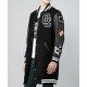 Post To Be Omarion OC Black Varsity Long Jacket Post To Be Omarion OC Black Varsity Long Jacket