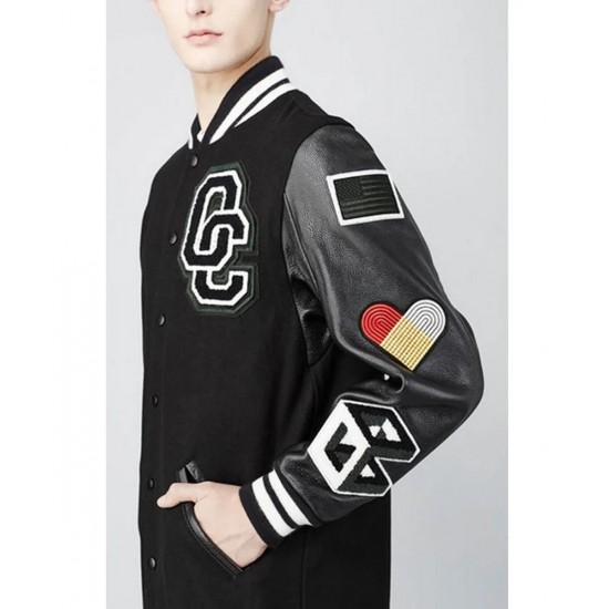 Post To Be Omarion OC Black Varsity Long Jacket Post To Be Omarion OC Black Varsity Long Jacket
