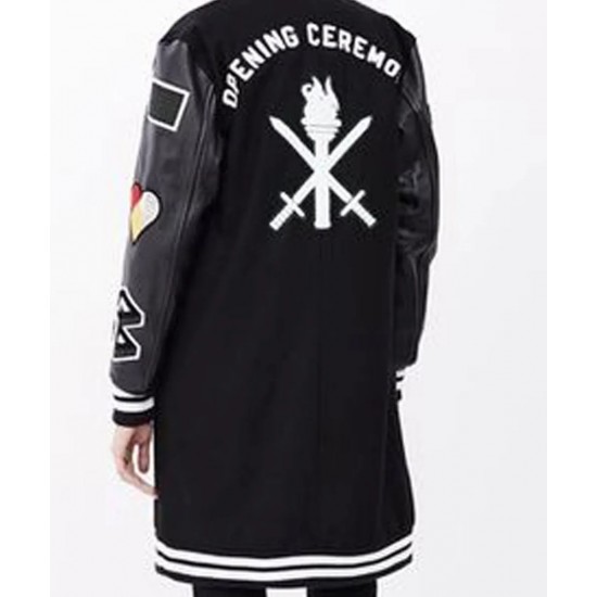 Post To Be Omarion OC Black Varsity Long Jacket Post To Be Omarion OC Black Varsity Long Jacket