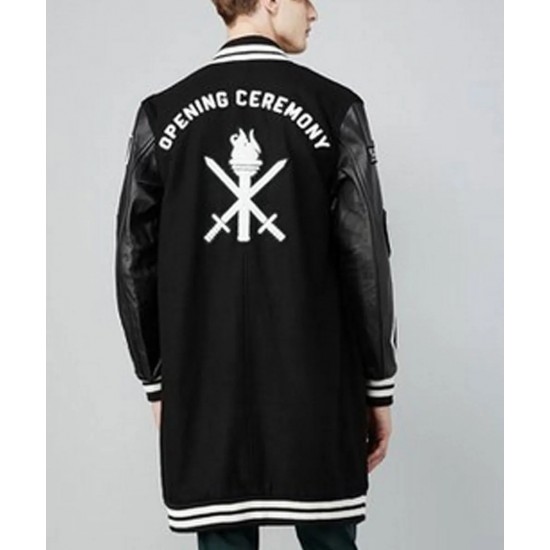 Post To Be Omarion OC Black Varsity Long Jacket Post To Be Omarion OC Black Varsity Long Jacket