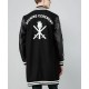 Post To Be Omarion OC Black Varsity Long Jacket Post To Be Omarion OC Black Varsity Long Jacket