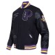 Prairie View A&M Black Varsity Wool/Leather Jacket
