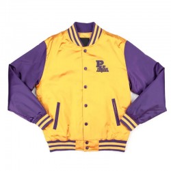 Prairie View A&M Gold and Purple Baseball Jacket Prairie View A&M Gold and Purple Baseball Jacket