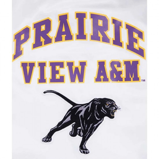 Prairie View A&M University Classic White Satin Jacket Prairie View A&M University Classic White Satin Jacket