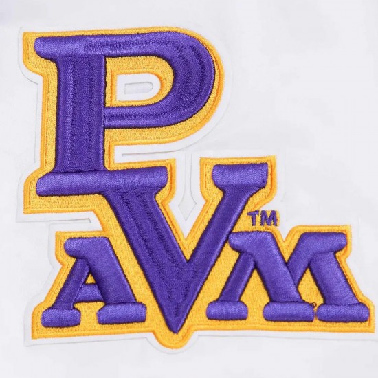 Prairie View A&M University Classic White Satin Jacket Prairie View A&M University Classic White Satin Jacket