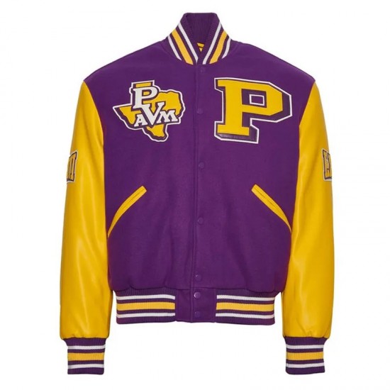 Prairie View A&M University Purple and Gold Varsity Jacket Prairie View A&M University Purple and Gold Varsity Jacket