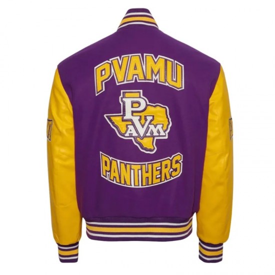 Prairie View A&M University Purple and Gold Varsity Jacket Prairie View A&M University Purple and Gold Varsity Jacket