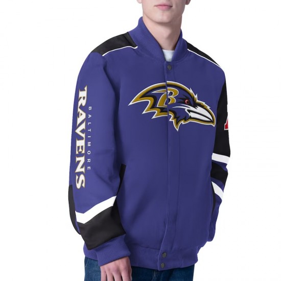 Prime Time Racing Baltimore Ravens Purple Jacket