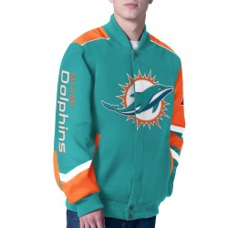 Prime Time Racing Miami Dolphins Aqua Jacket