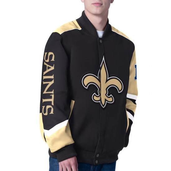 Prime Time Racing New Orleans Saints Black Jacket
