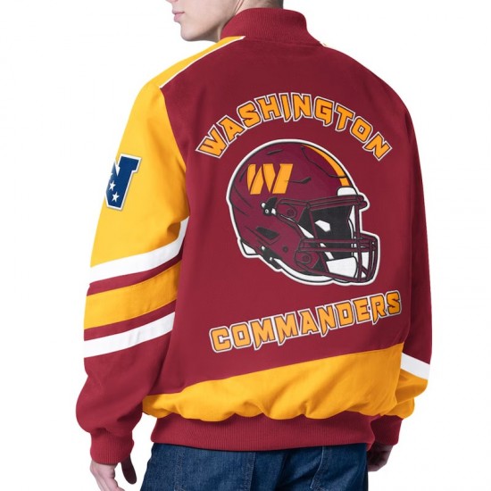 Prime Time Racing Washington Commanders Burgundy Jacket