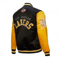 Primetime LA Lakers Black and Gold Jacket Primetime LA Lakers Black and Gold Jacket