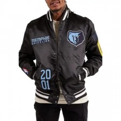 Memphis Grizzlies Satin Varsity Jacket Memphis Grizzlies Satin Varsity Jacket