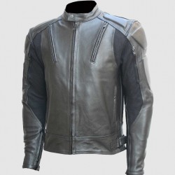 Protective Men’s Black Leather Motorcycle Jacket