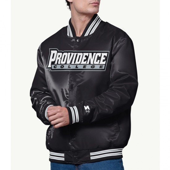 Providence Friars Black Varsity Satin Jacket