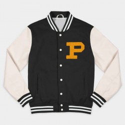 Purdue Boilermakers Black and Off White Varsity Jacket