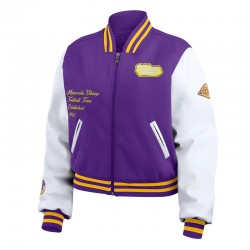 Purple/White Minnesota Vikings Varsity Full-Zip Jacket