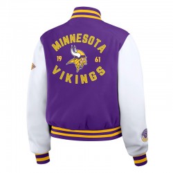 Purple/White Minnesota Vikings Varsity Full-Zip Jacket Purple/White Minnesota Vikings Varsity Full-Zip Jacket