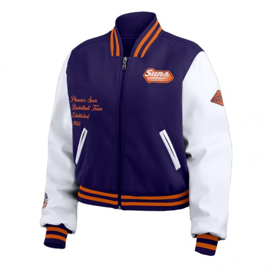 Purple/White Phoenix Suns Varsity Full-Zip Jacket