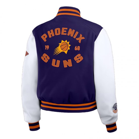 Purple/White Phoenix Suns Varsity Full-Zip Jacket