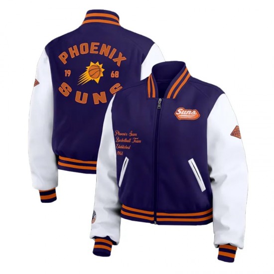 Purple/White Phoenix Suns Varsity Full-Zip Jacket