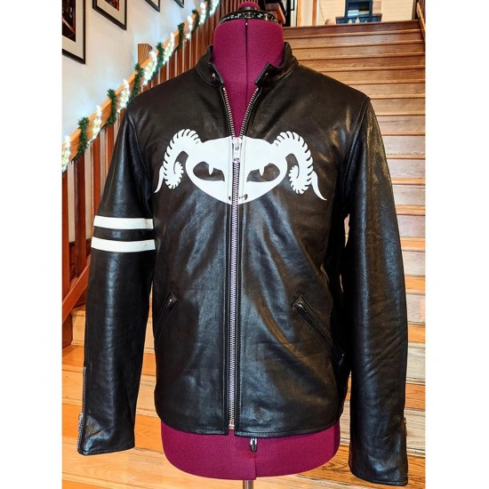 Puscifer Maynard James Keenan Striped Leather Jacket Puscifer Maynard James Keenan Striped Leather Jacket