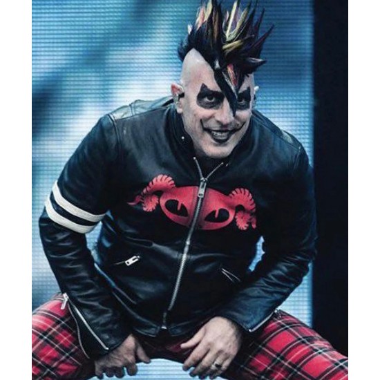 Puscifer Maynard James Keenan Striped Leather Jacket Puscifer Maynard James Keenan Striped Leather Jacket