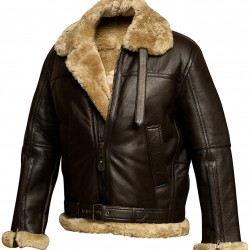 RAF Bomber Ginger Aviator British Sheepskin Shearling Leather Jacket RAF Bomber Ginger Aviator British Sheepskin Shearling Leather Jacket
