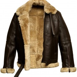 RAF Bomber Ginger Aviator British Sheepskin Shearling Leather Jacket RAF Bomber Ginger Aviator British Sheepskin Shearling Leather Jacket