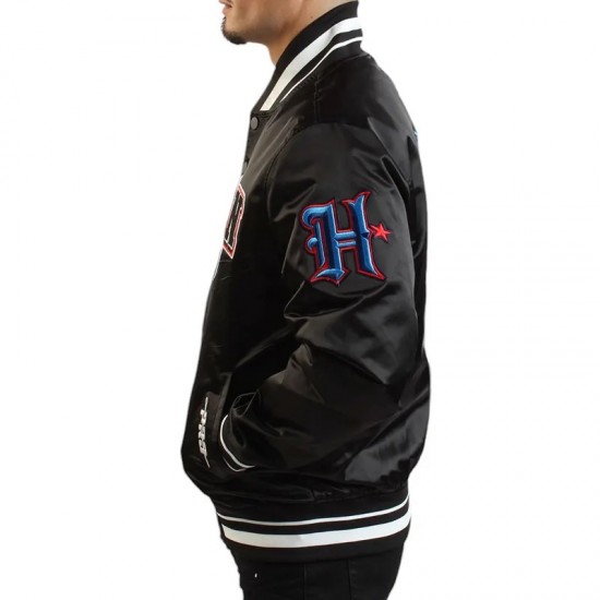 Ransom Houston Texans Black Satin Jacket Ransom Houston Texans Black Satin Jacket