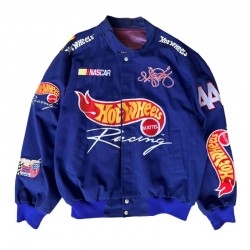 Rare 90 Hot Wheels Racing NASCAR Jacket Full-Snap