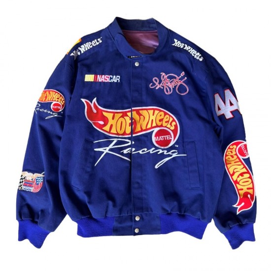 Rare 90 Hot Wheels Racing NASCAR Jacket Full-Snap
