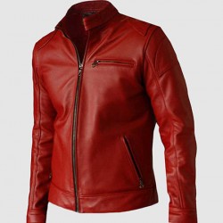 Red Elegant Leather Jacket Red Elegant Leather Jacket
