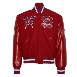 Red South Carolina State University Varsity Jacket  Red South Carolina State University Varsity Jacket